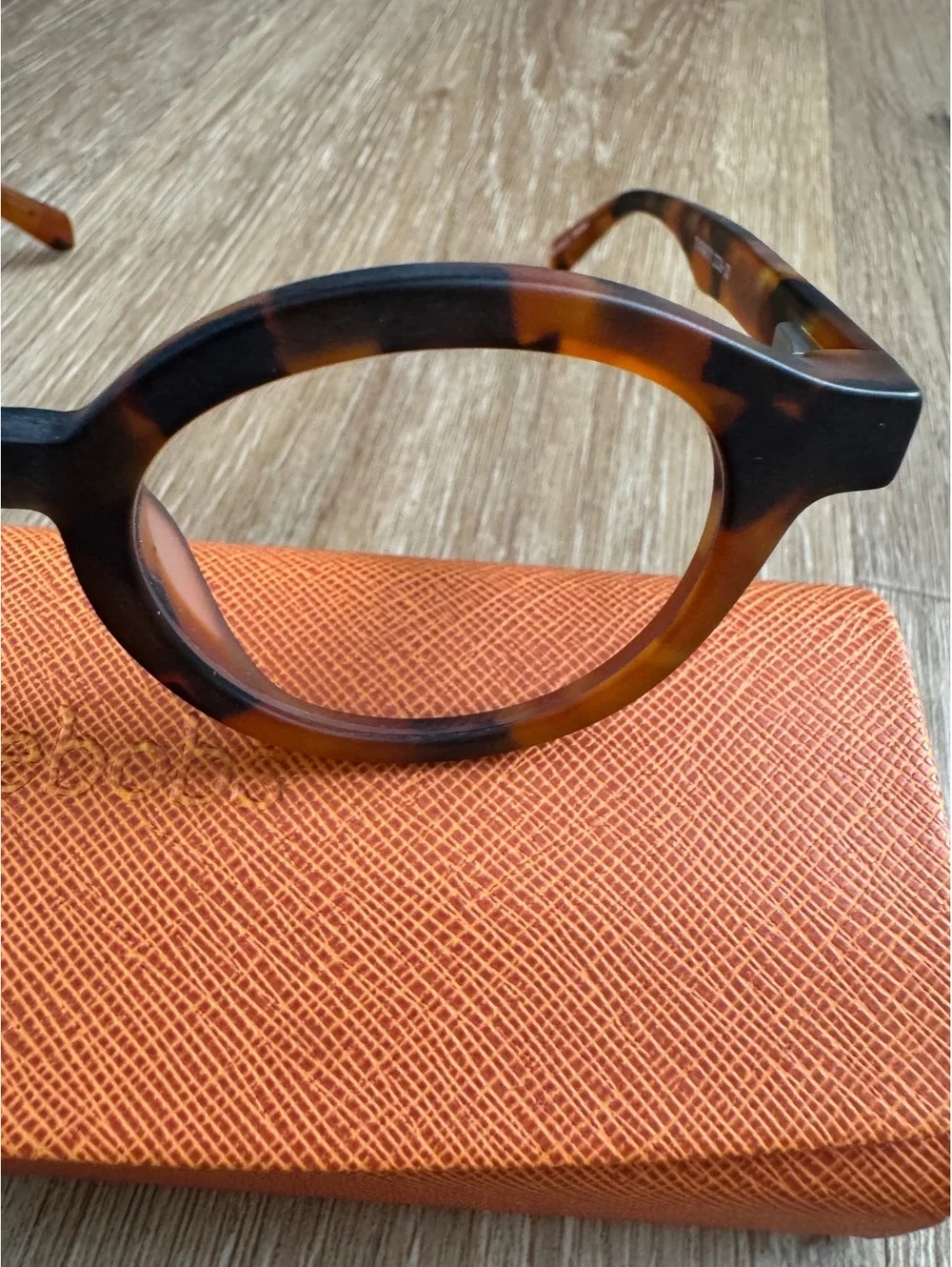 Eyebobs Tortoise Round Frame Glasses with Orange Case